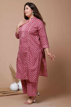 Miravan Women's Floral Printed Cotton Kurta With Palazzo  | Grocsy