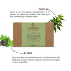 Samisha Organic Neem & Basil Skin Clearing Bathing Bar | Grocsy