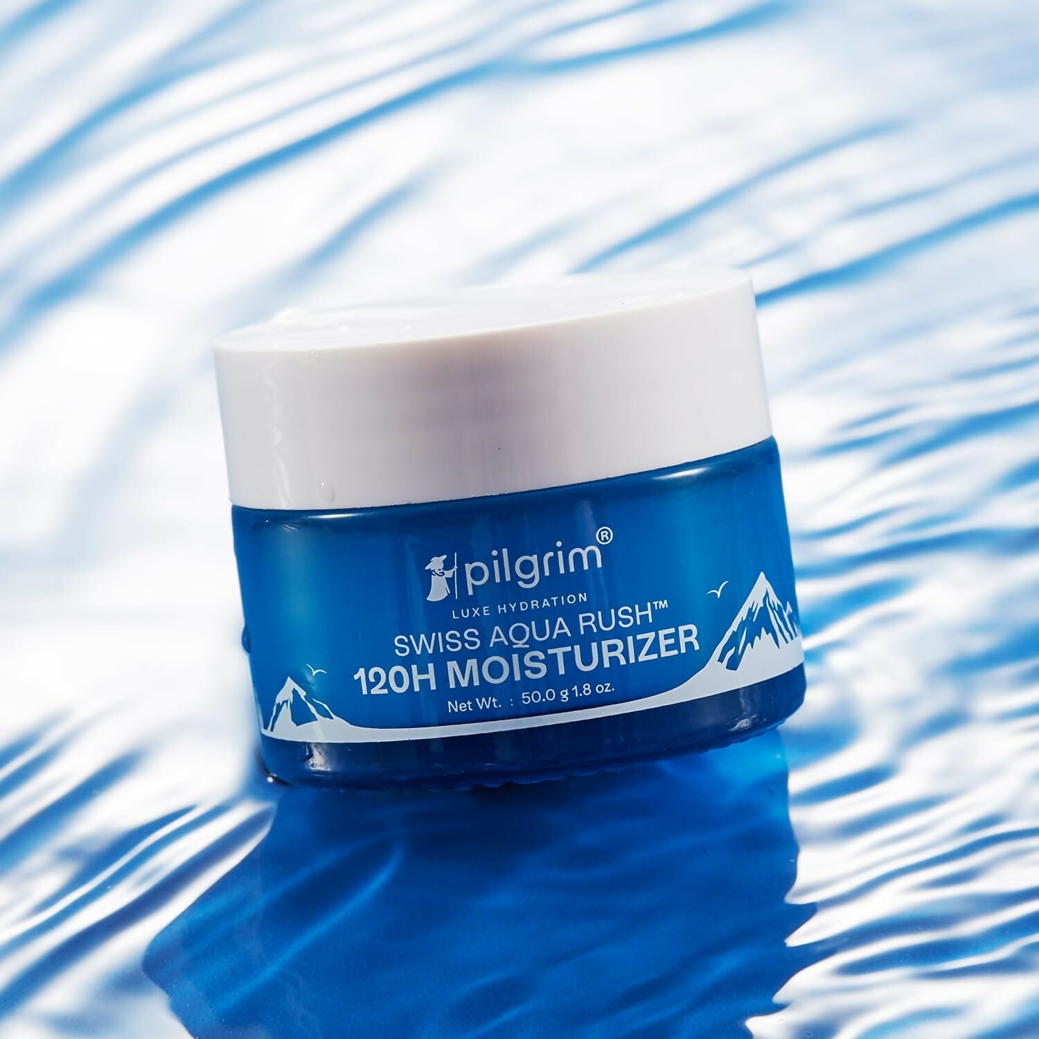 Pilgrim Swiss Aqua Rush 120H Moisturizer Strengthens skin barriers, Plump & glowing skin | Grocsy
