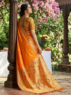 Shree Shyam Fashion Yellow Soft Silk Saree | Grocsy
