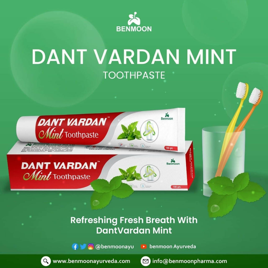 Benmoon Ayurveda Dant Vardan Mint Toothpaste | Grocsy