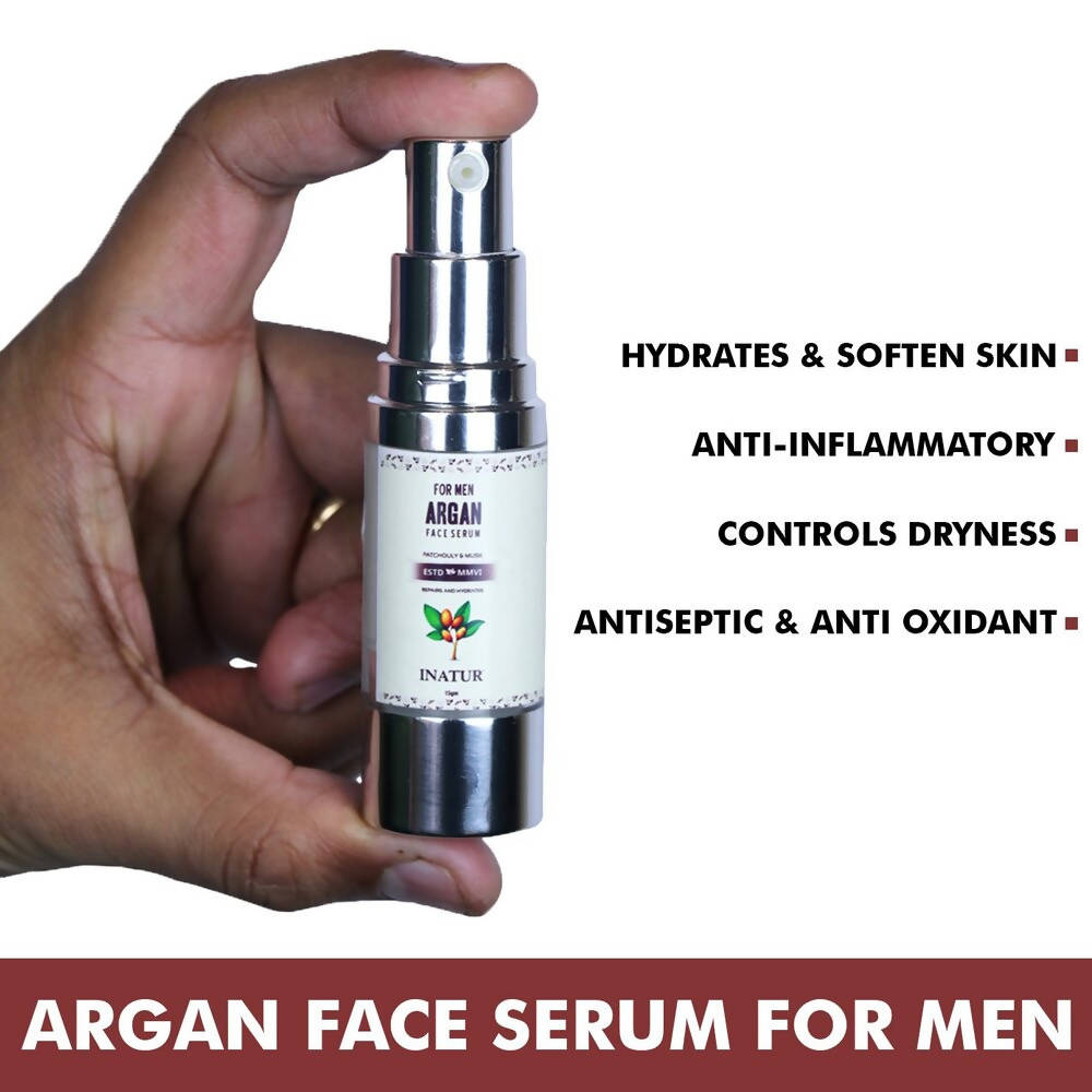 Inatur Argan Face Serum For Men | Grocsy