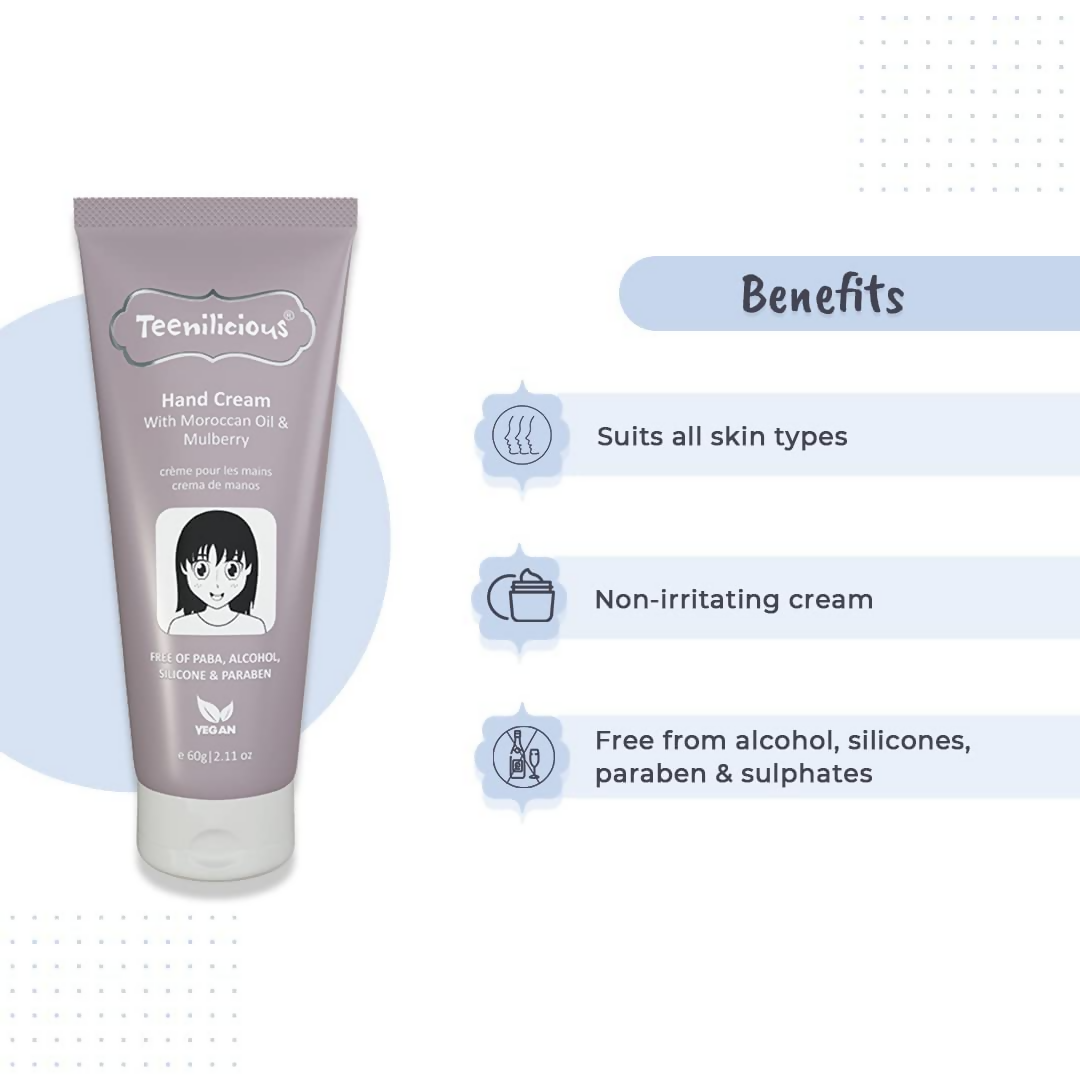 Teenilicious Hand Cream With Moroccan Oil & Mulberry | Grocsy