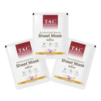 TAC - The Ayurveda Co. Kumkumadi Serum Sheet Mask | with Saffron | for Nourished & Moisturized Skin | Grocsy