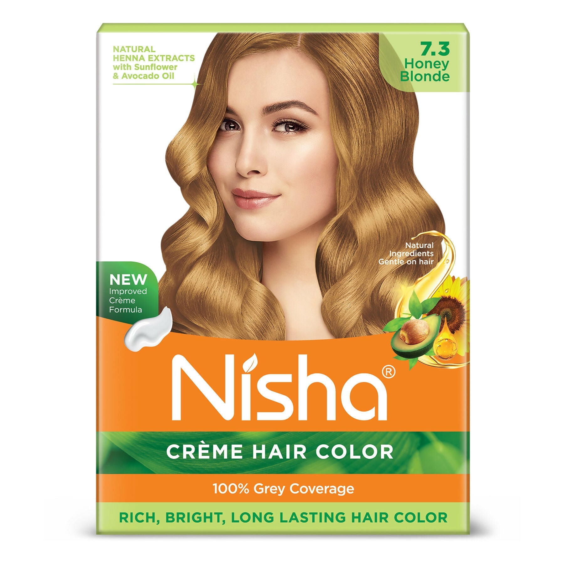 Nisha Creme Hair Color for Women - Honey Blonde | Grocsy