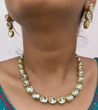 Joban Fashion Hand Made High Quality Gold Plated Base Metal Alloy Kundan Stone Studded Kundan Jewellery Set | Grocsy