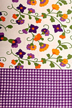 Vamika Printed Cotton Purple Bedsheet With Pillow Covers (LEOC_CHKM_PR) | Grocsy