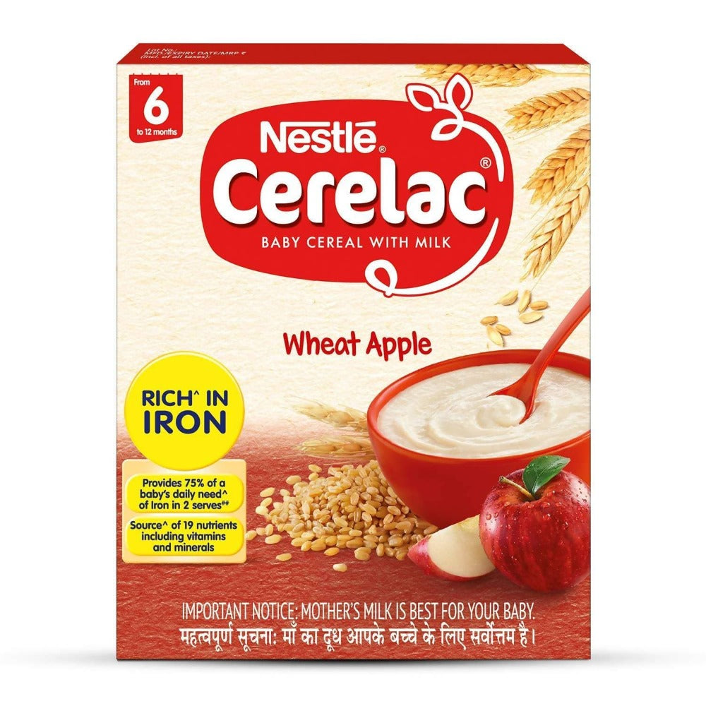 Nestle Cerelac Baby Cereal With Milk - Wheat Apple | Grocsy