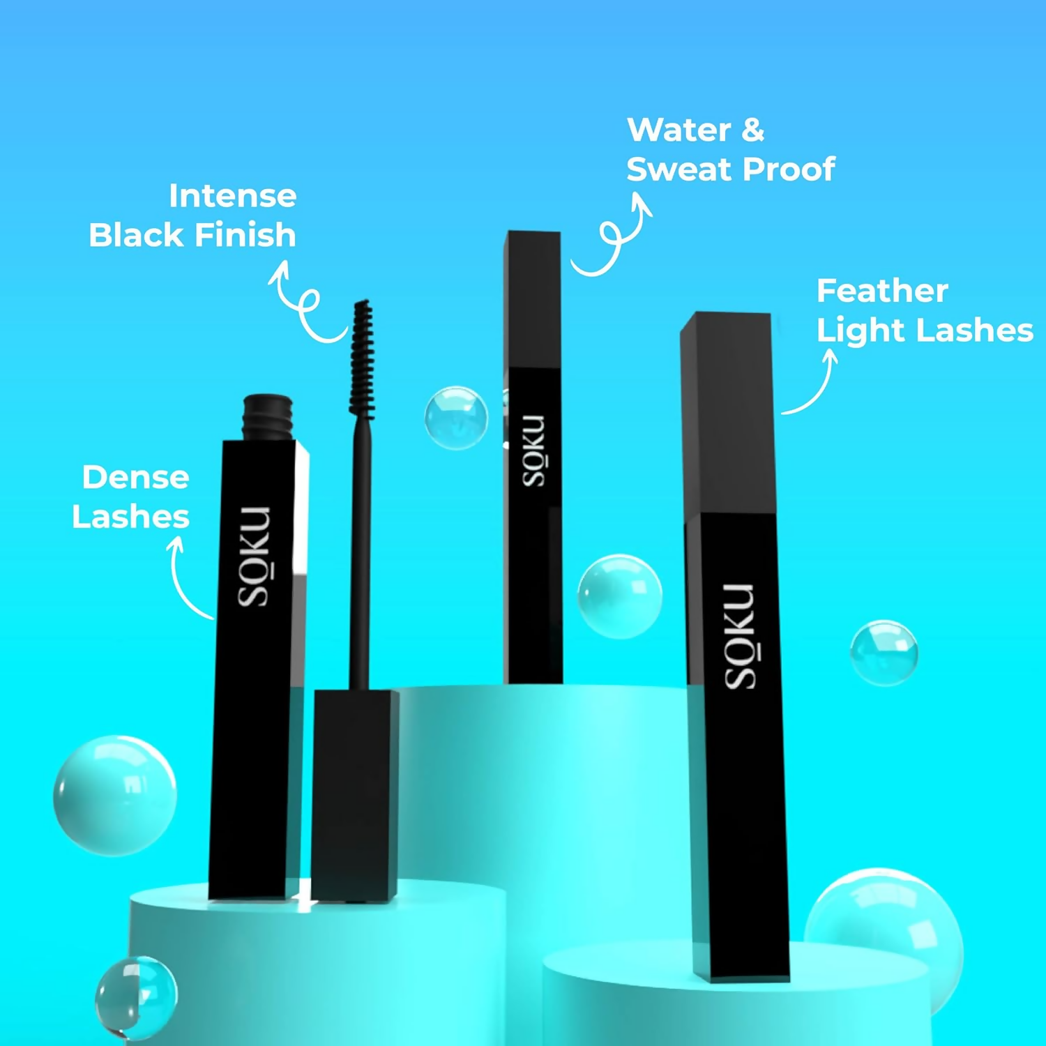 SOKU Lush Laminate Volume Intense Jet Black Mascara Volumizing | Grocsy