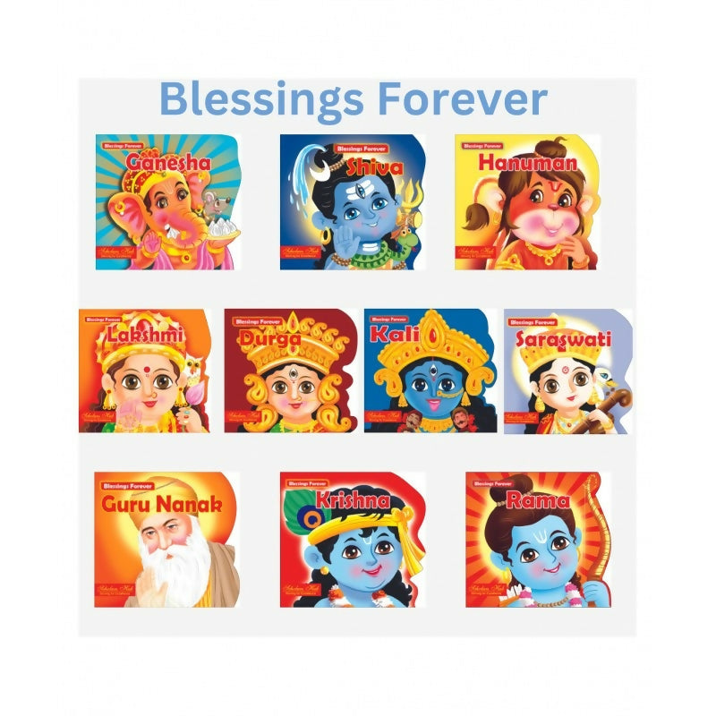 Blessing Forever (Set Of 10 Gods & Goddess Storybooks For Kids) | For Ages 3-7 |Board Books For Kids | Mythological Die-Cut Books For Children | Grocsy