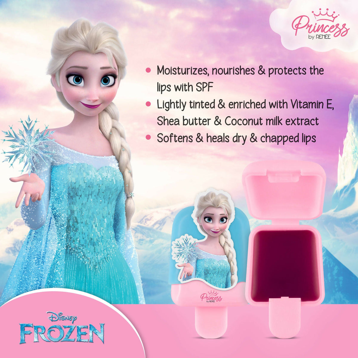 Renee Cosmetics Disney Frozen Princess Popsicle Elsa Lip Balm | Grocsy