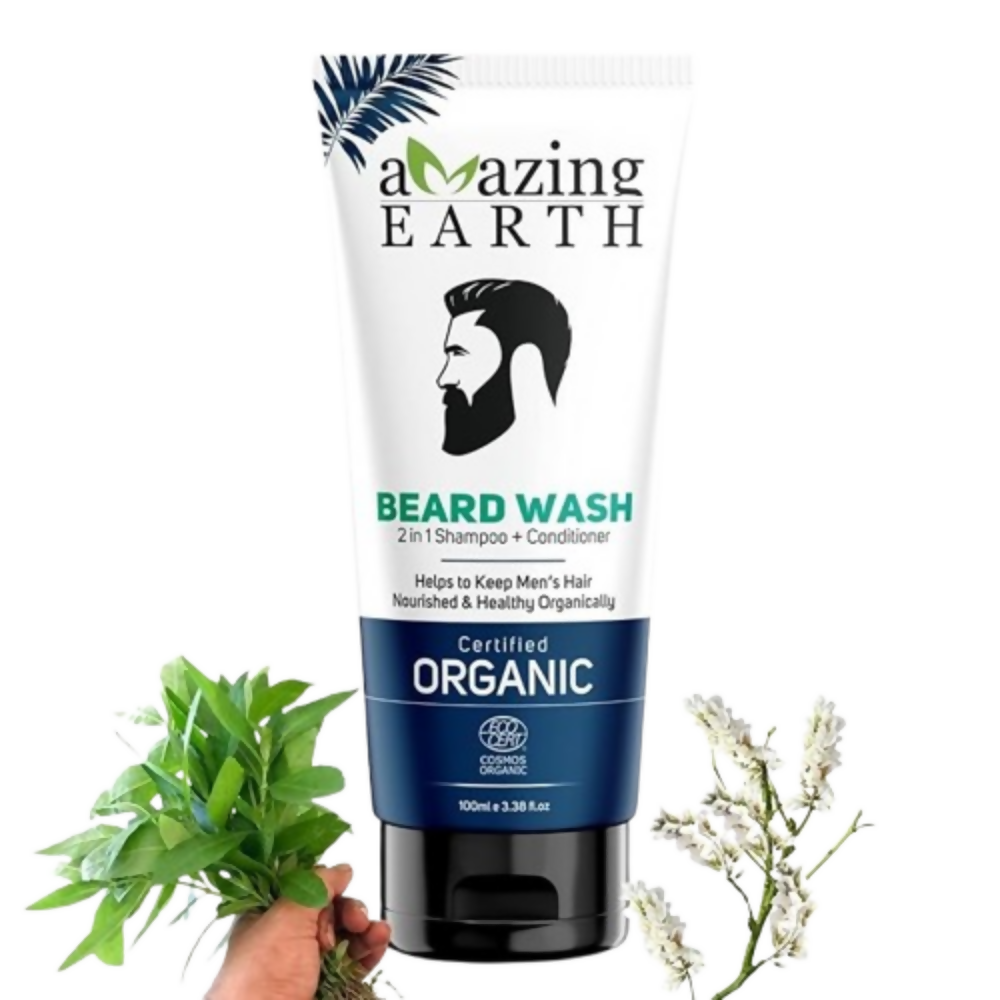 Amazing Earth 2 in 1 Beard Wash for Men | Grocsy