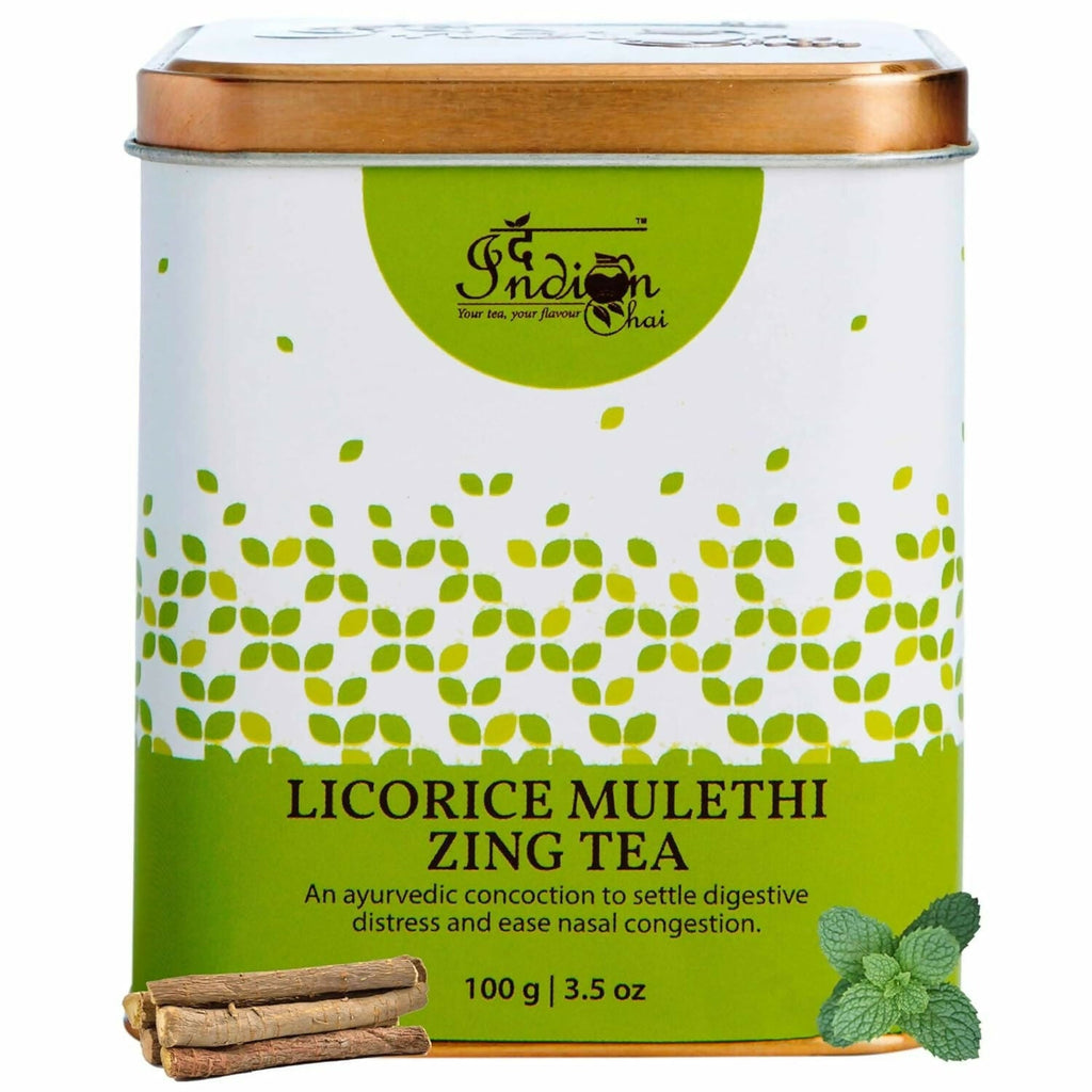 The Indian Chai - Licorice Mulethi Zing Ayurvedic Tea | Grocsy
