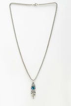 NVR Men's Silver-Plated Stainless Steel Pendant with Chain | Grocsy