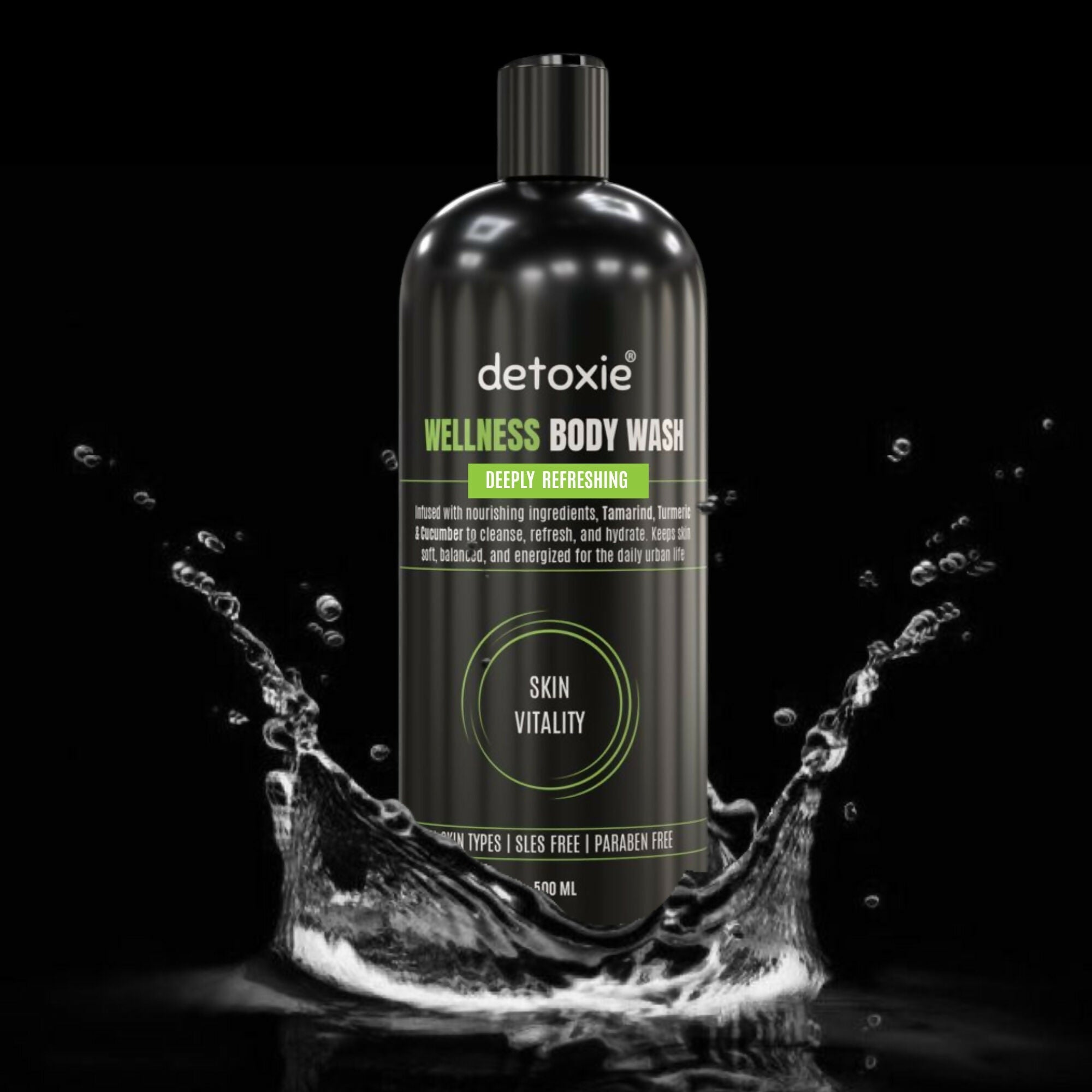 Detoxie Body Wash with Loofah - Wellness | Grocsy