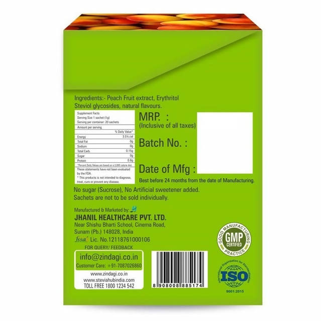 Zindagi Peach Herbal Infusion Sachets | Grocsy