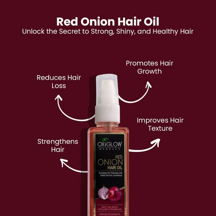 Oxyglow Herbals Red Onion Hair Oil | Grocsy