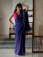 Suta Purple Woven Design Pure Cotton Saree | Grocsy