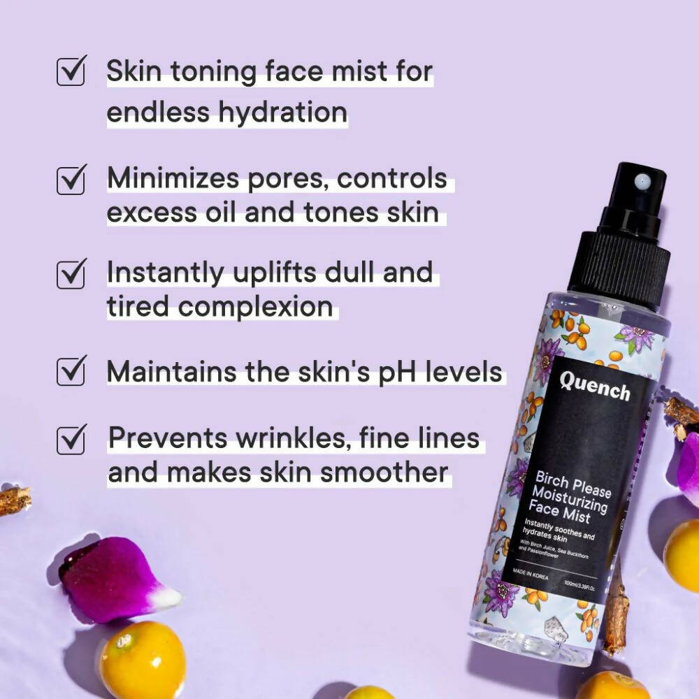 Quench Botanics Birch Please Moisturizing Face Mist, Instant Soothes & Hydrate - Korean Skincare | Grocsy