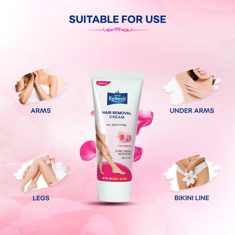 Torque's Refresh Hair Removal Cream With Rose Essence | Grocsy