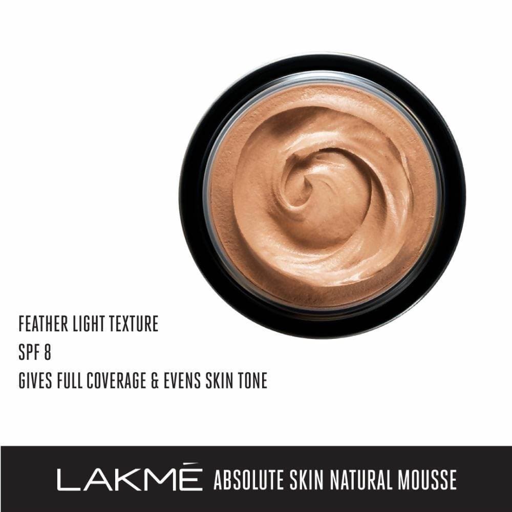 Lakme Absolute Skin Natural Mousse - Beige Honey | Grocsy