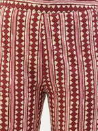 FIORRA Women's Maroon Cotton Straight Kurta Pant With Dupatta | Grocsy