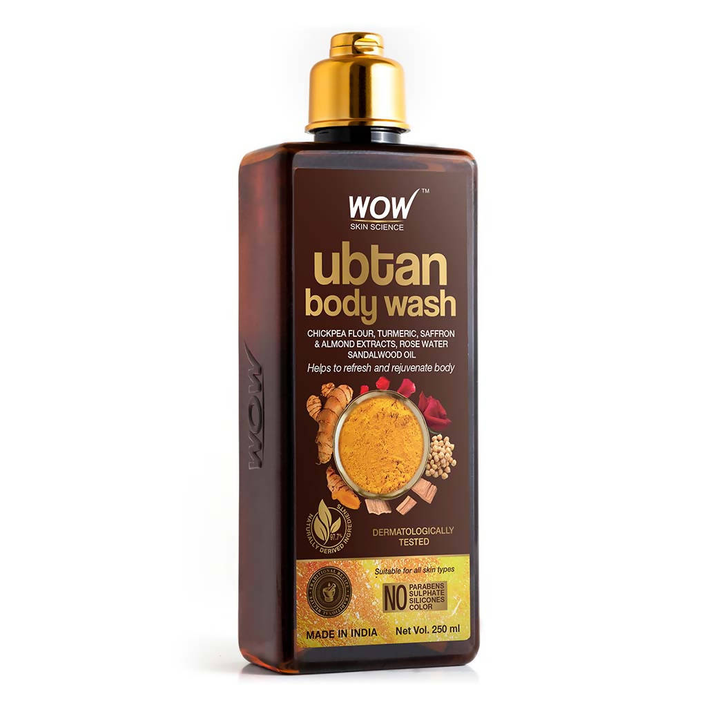 WOW Skin Science Ubtan & Ceramide Body Wash For Revives Dull Skin, Exfoliates and Softens | Grocsy