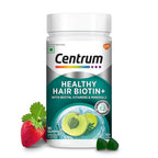 Centrum Healthy Hair Biotin+ Gummies - Strawberry Flavor | Grocsy