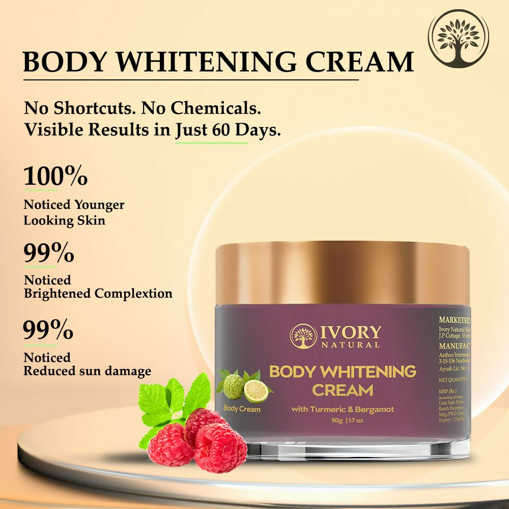 Ivory Natural Body Whitening Cream - Achieve Even Skin Tone And Smooth Texture For A Radiant Glow | Grocsy