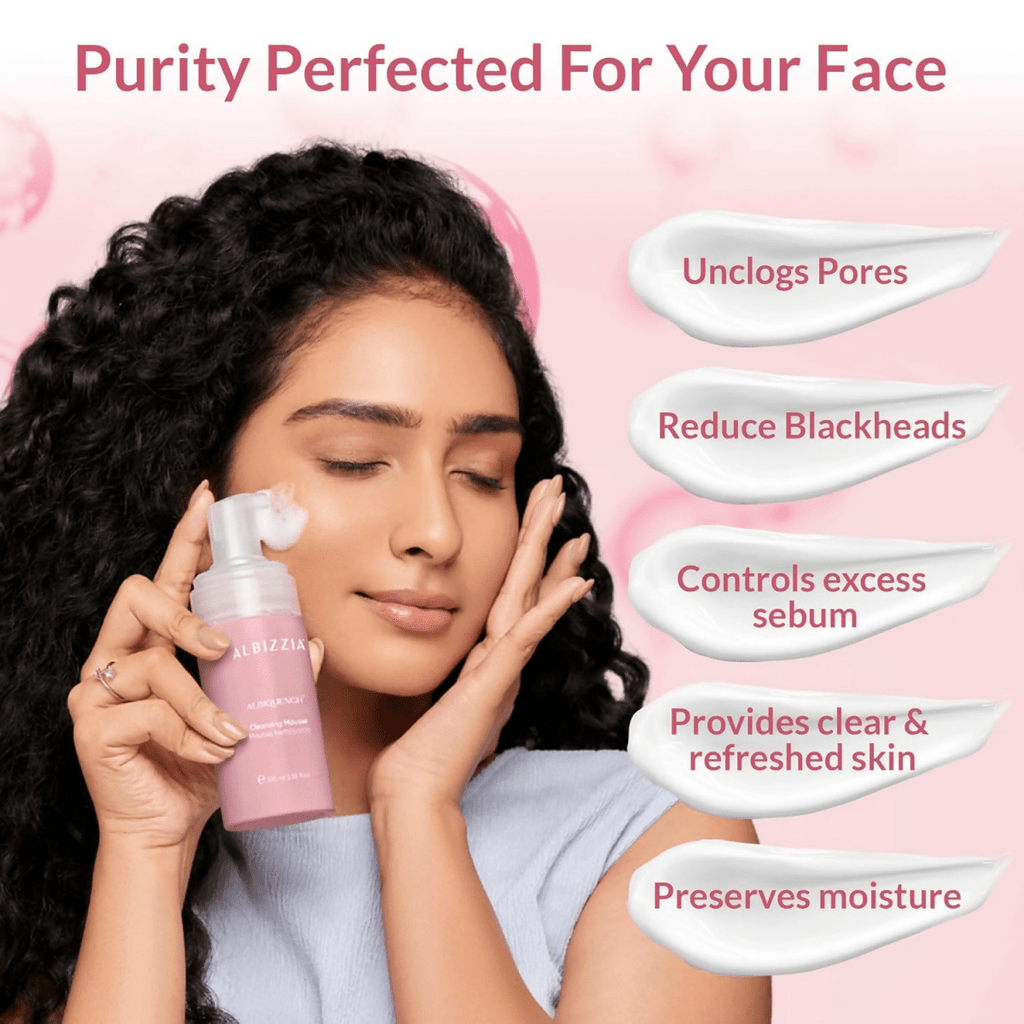 Albizzia Cleansing Mousse Lightweight Gentle Face Cleanser | Grocsy