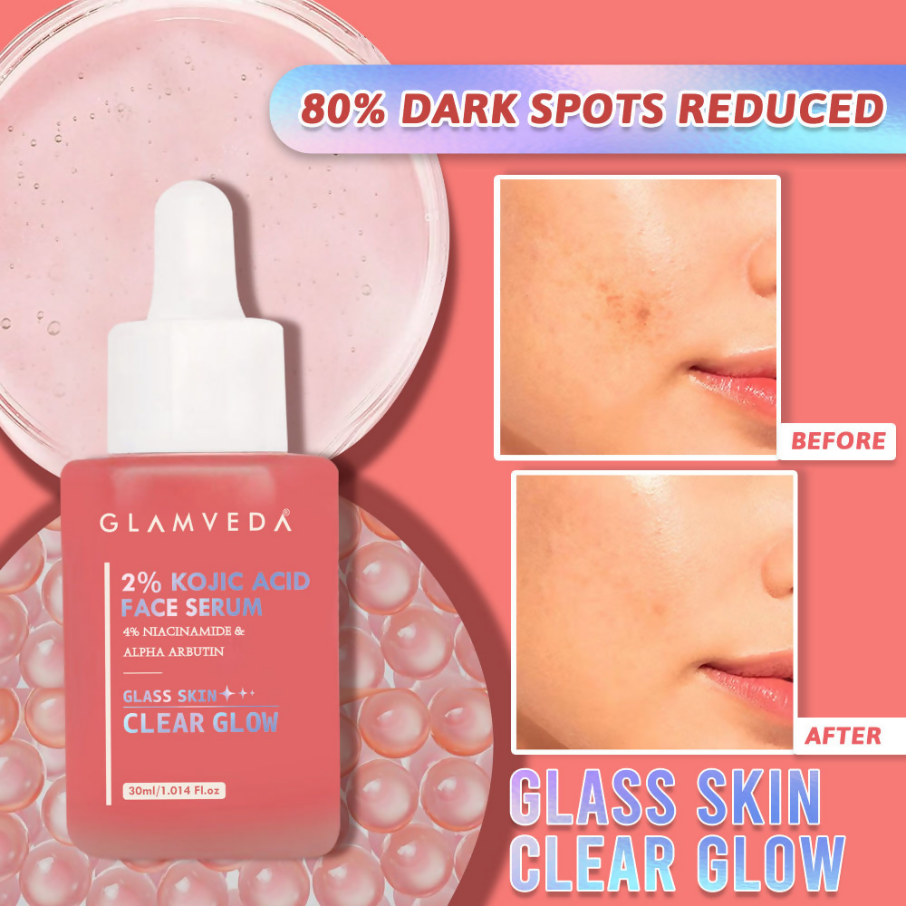 Glamveda 2% Kojic Acid Face Serum | Grocsy