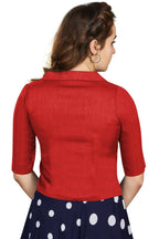 Aastha Fashion Women's Women's Red Art Silk Button Readymade Blouse | Grocsy