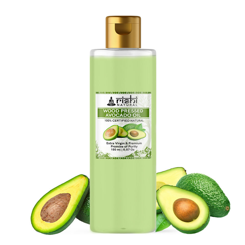 Rishi Natural Avocado Oil Wood Pressed 100% Pure Healthy skin And Hair | Grocsy