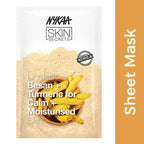 Nykaa Skin Secrets Indian Rituals Besan + Turmeric Sheet Mask For Calm & Moisturised Skin | Grocsy