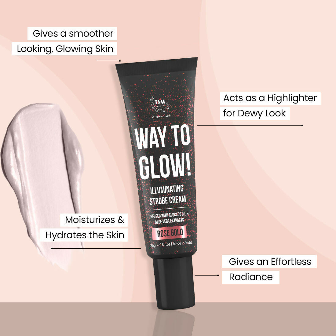 The Natural Wash Way To Glow! Illuminating Strobe Cream - 01 Rose Gold | Grocsy