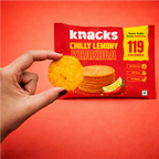 Knacks Coin Khakhra Crisps - Chilly Lemony Flavour | Grocsy