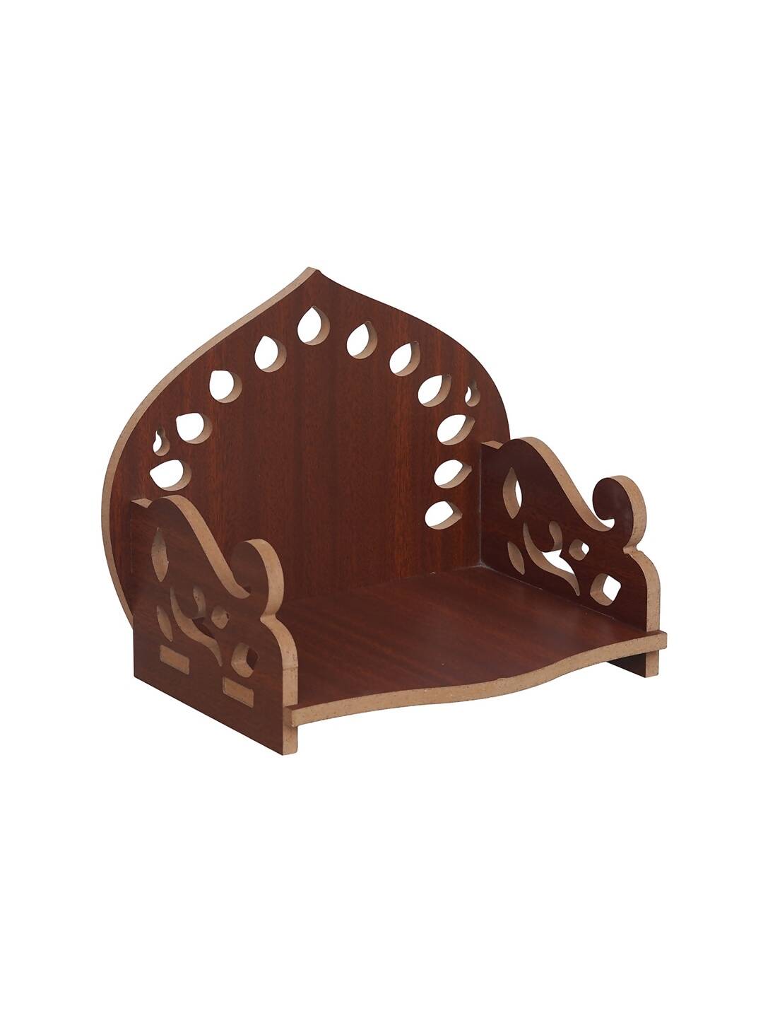 eCraftIndia Brown Decorative Wooden Pooja Temple | Grocsy