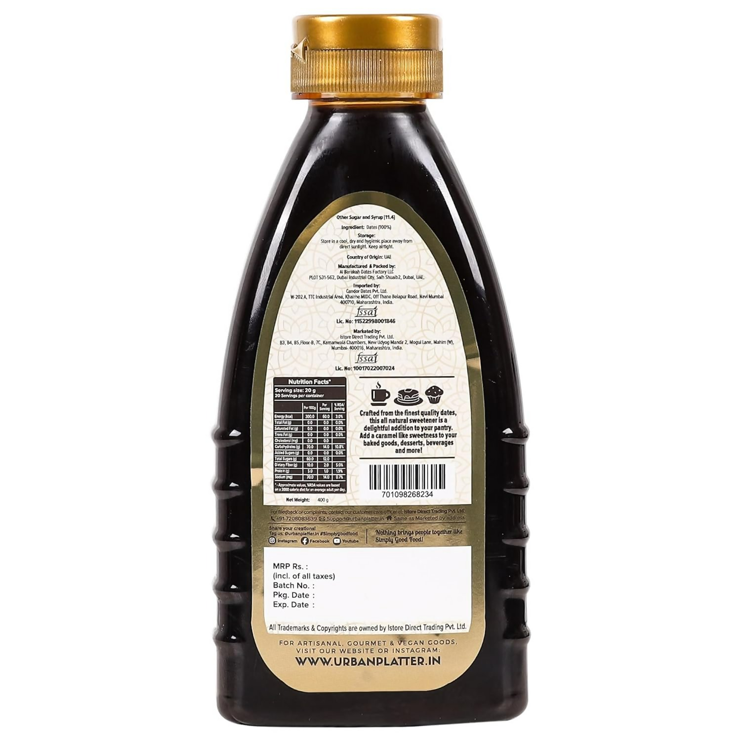 Urban Platter Arabian Date Syrup | Grocsy