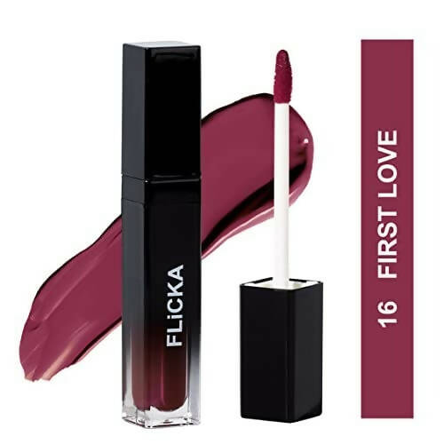 FLiCKA Set and Attack Liquid Matte Lipstick 16 First Love - Nude | Grocsy