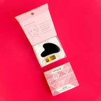 Natural Vibes Black Obsidian Face Gua Sha with Free Gold Beauty Elixir Oil | Grocsy