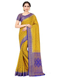 Mimosa Women's Mustard Yellow Patola Art Silk Saree | Grocsy
