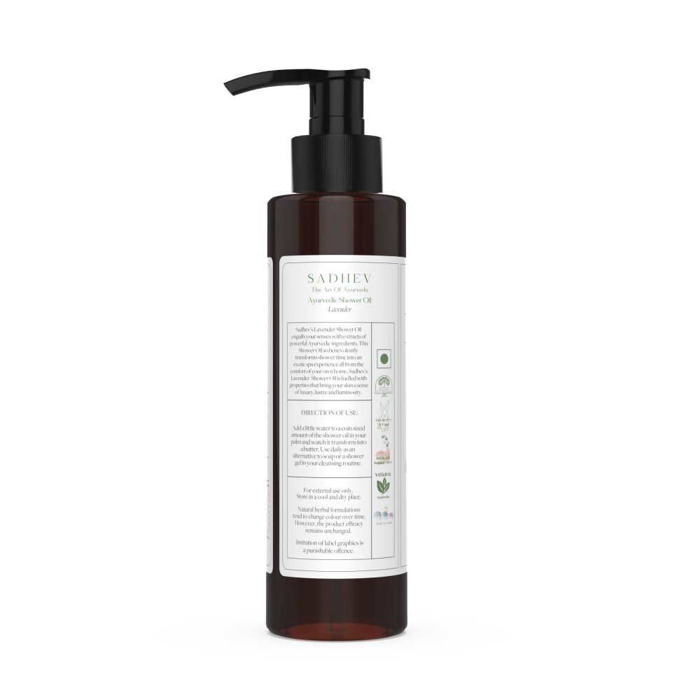 Sadhev Ayurvedic Lavender Shower Oil | Grocsy