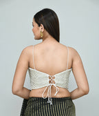 Joban Fashion Women's White Embroidered Stitched Blouse | Grocsy