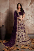 Jyoti Fashion Mesmerizing Wine Sequins Embroidered Velvet Lehenga Choli with Dupatta | Grocsy