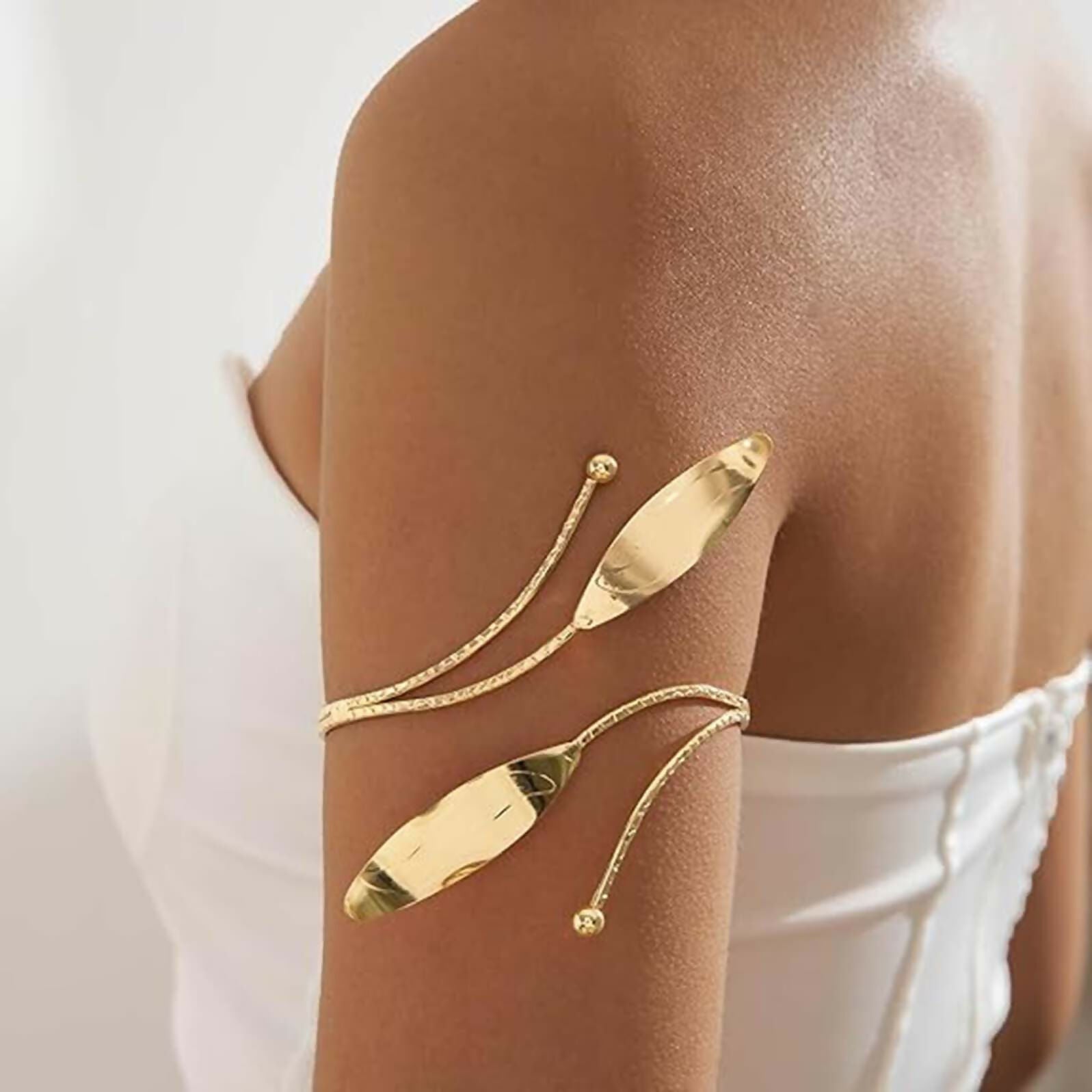 Joban Fashion Golden Alloy Stylish Kada Bajuband Bracelet Armlet For Women And Girls | Grocsy