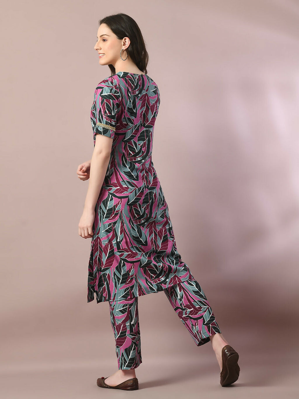 Myshka Women's Multi Printed Cotton Straight Party Kurta Set | Grocsy