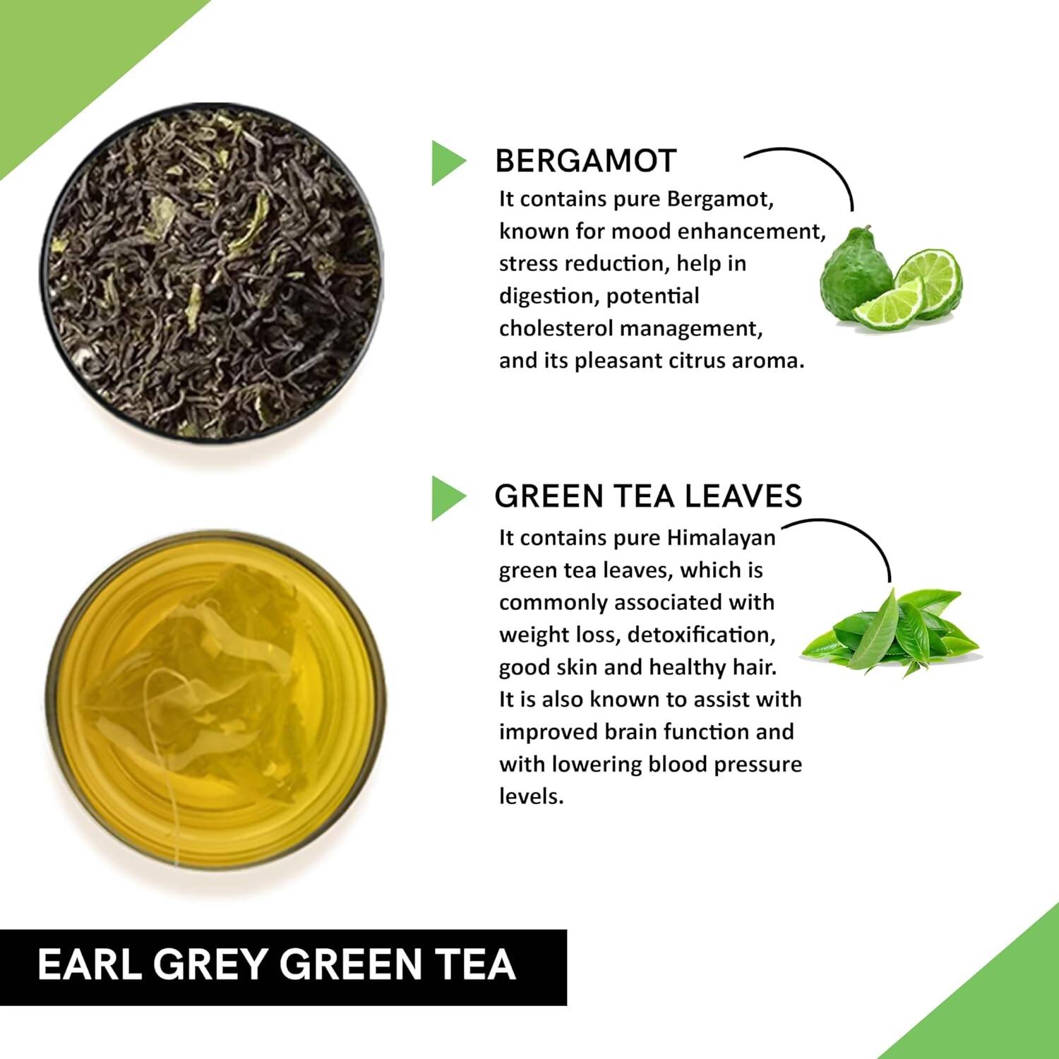 Teacurry Earl Grey Green Tea Bags | Grocsy