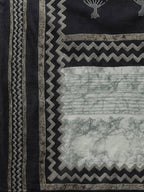Yufta Women Black & Beige Yoke Design Kurta with Trouser & Dupatta | Grocsy