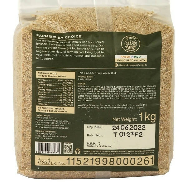 Two Brothers Organic Farms Little Millets | Grocsy