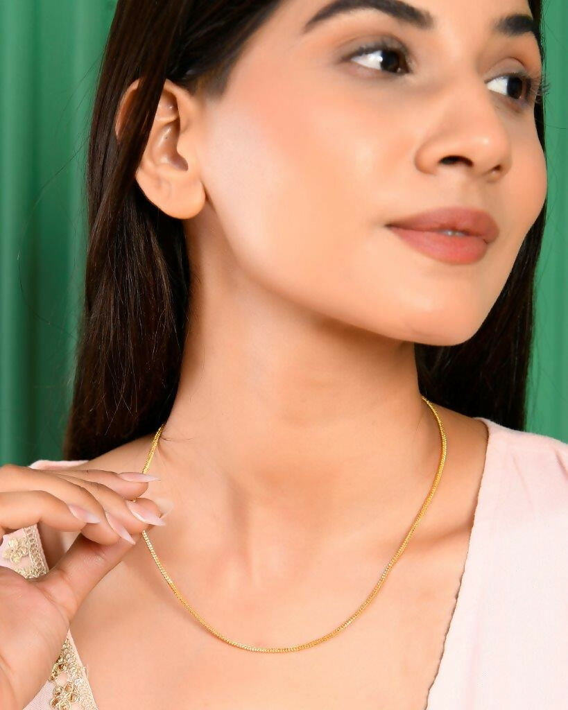 VOJ Gold-Polished Snake Chain For Women | Grocsy